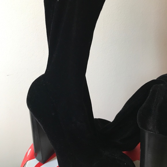 Alexander Wang Alana Velvet Boots - Picture 3 of 8